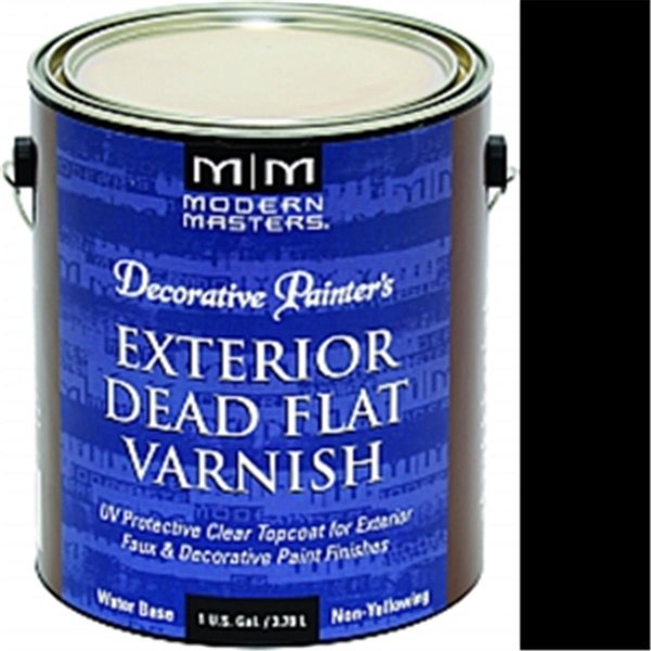 Modern Masters DP612 1 Gallon Exterior Dead Flat Varnish - Clear Top Coat MO327251